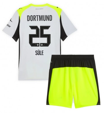 Borussia Dortmund Niklas Sule #25 Udebanesæt Børn 2025-26 Kort ærmer (+ korte bukser)
